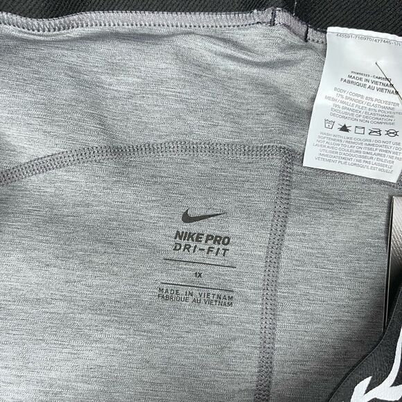 Nike Pro dri-fit heathered grey high rise crop length leggings sz 1X - Picture 6 of 11